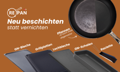 Pfannen & Gastrobleche neu beschichten